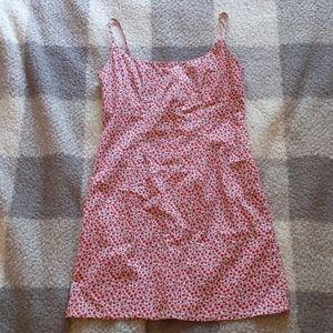 Red floral cami dress
